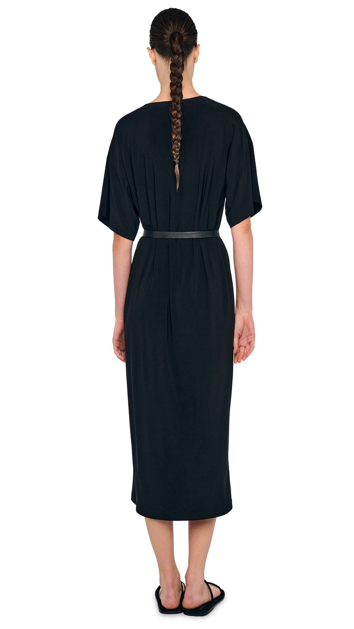 Norma Kamali SHORT SLEEVE BOXY DRESS TO MIDCALF