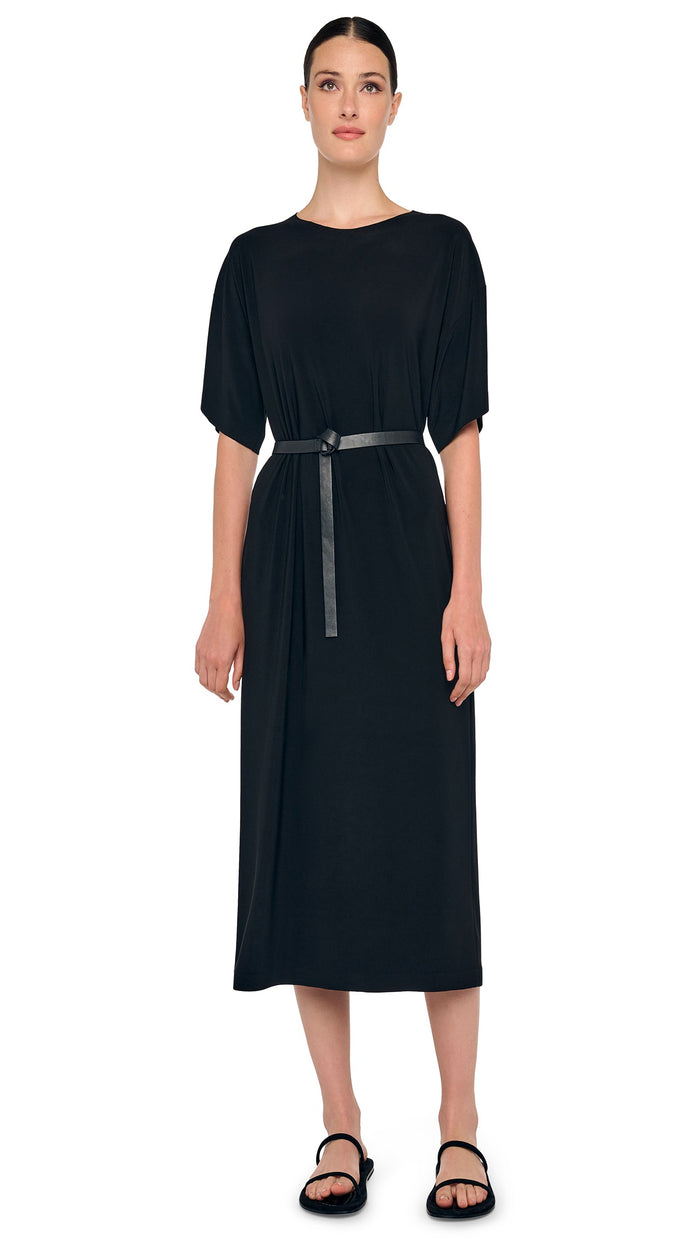 norma kamali SHORT SLEEVE BOXY DRESS TO MIDCALF