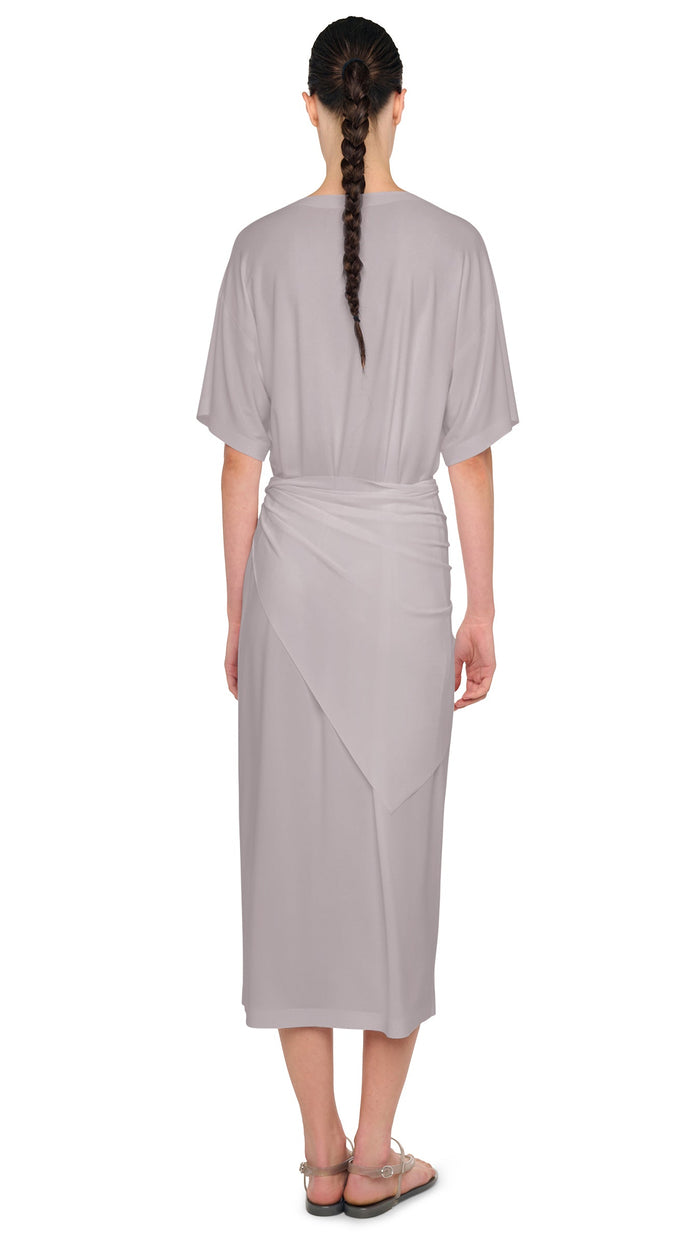 Norma Kamali SHORT SLEEVE BOXY DRESS TO MIDCALF