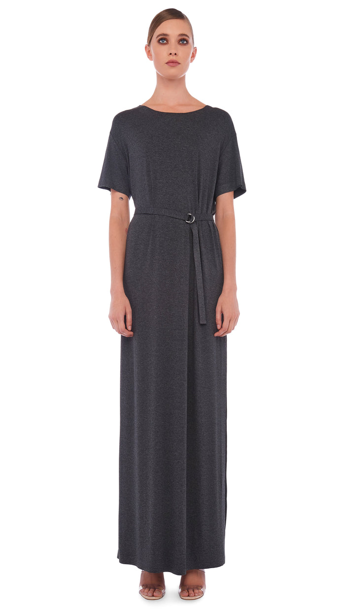 norma kamali SHORT SLEEVE BOXY GOWN