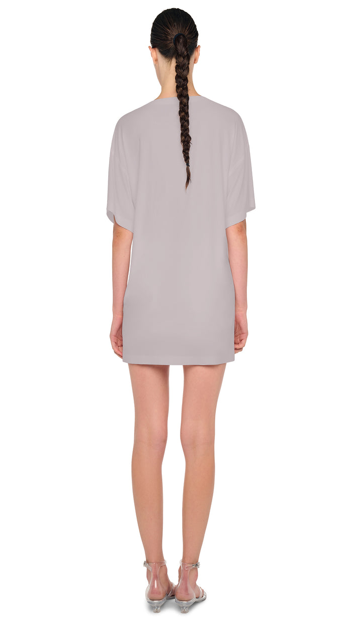 Norma Kamali SHORT SLEEVE BOXY MINI DRESS