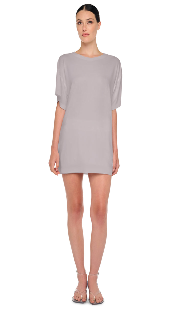 norma kamali SHORT SLEEVE BOXY MINI DRESS