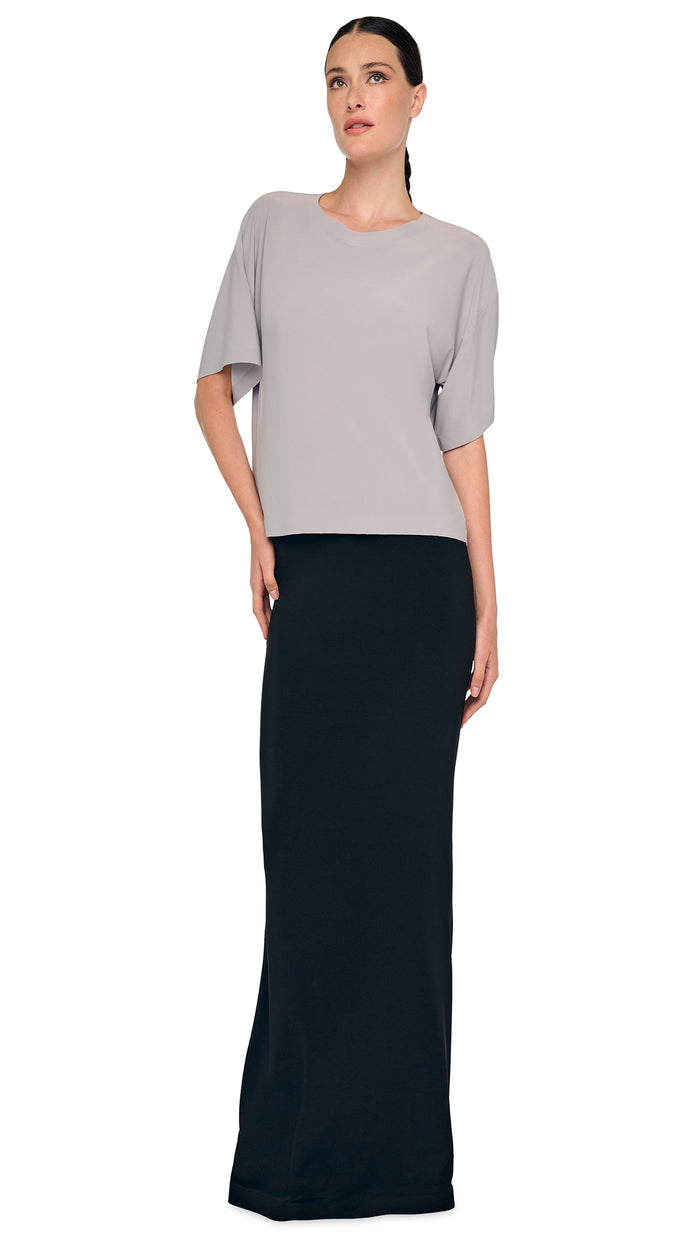 norma kamali SHORT SLEEVE BOXY T