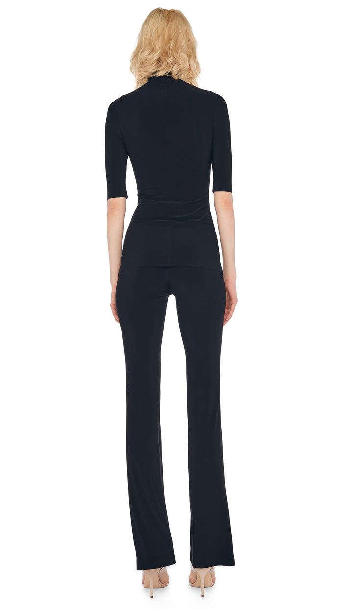 Norma Kamali SHORT SLEEVE TURTLE TOP