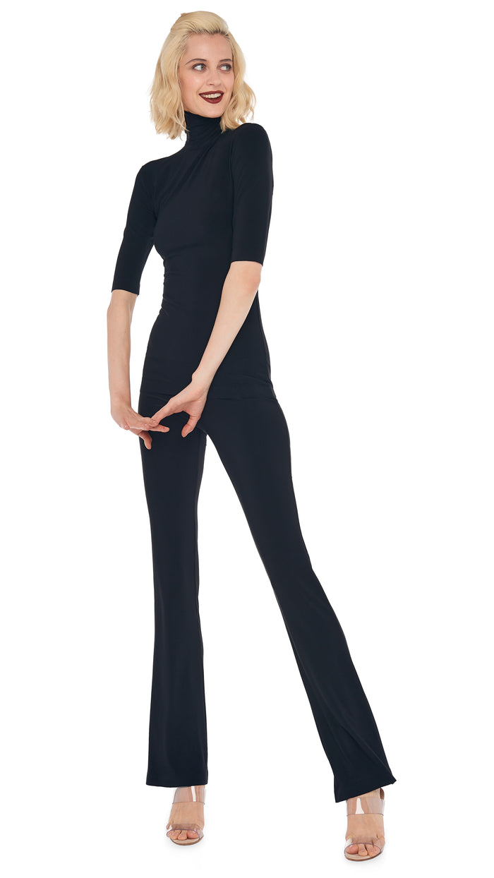 Norma Kamali SHORT SLEEVE TURTLE TOP