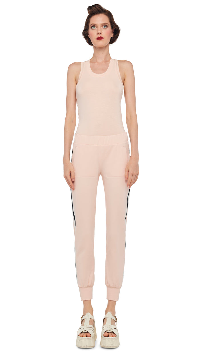 Norma Kamali SIDE STRIPE JOG PANT
