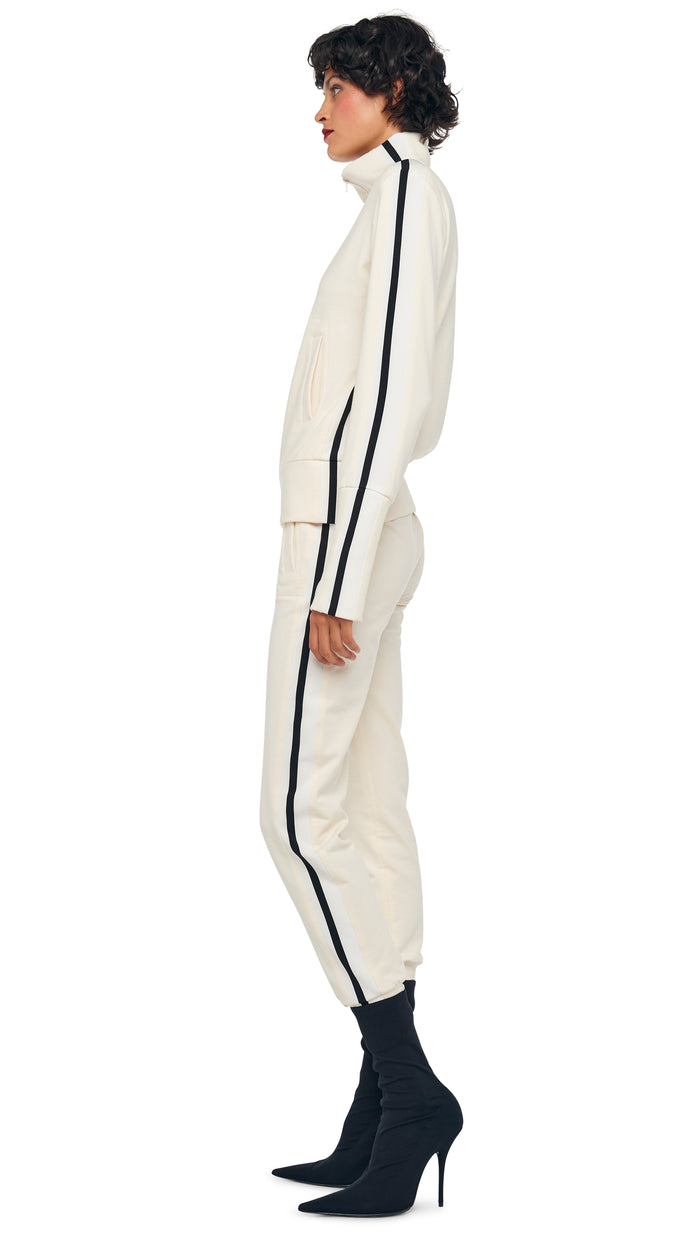 Norma Kamali SIDE STRIPE JOG PANT