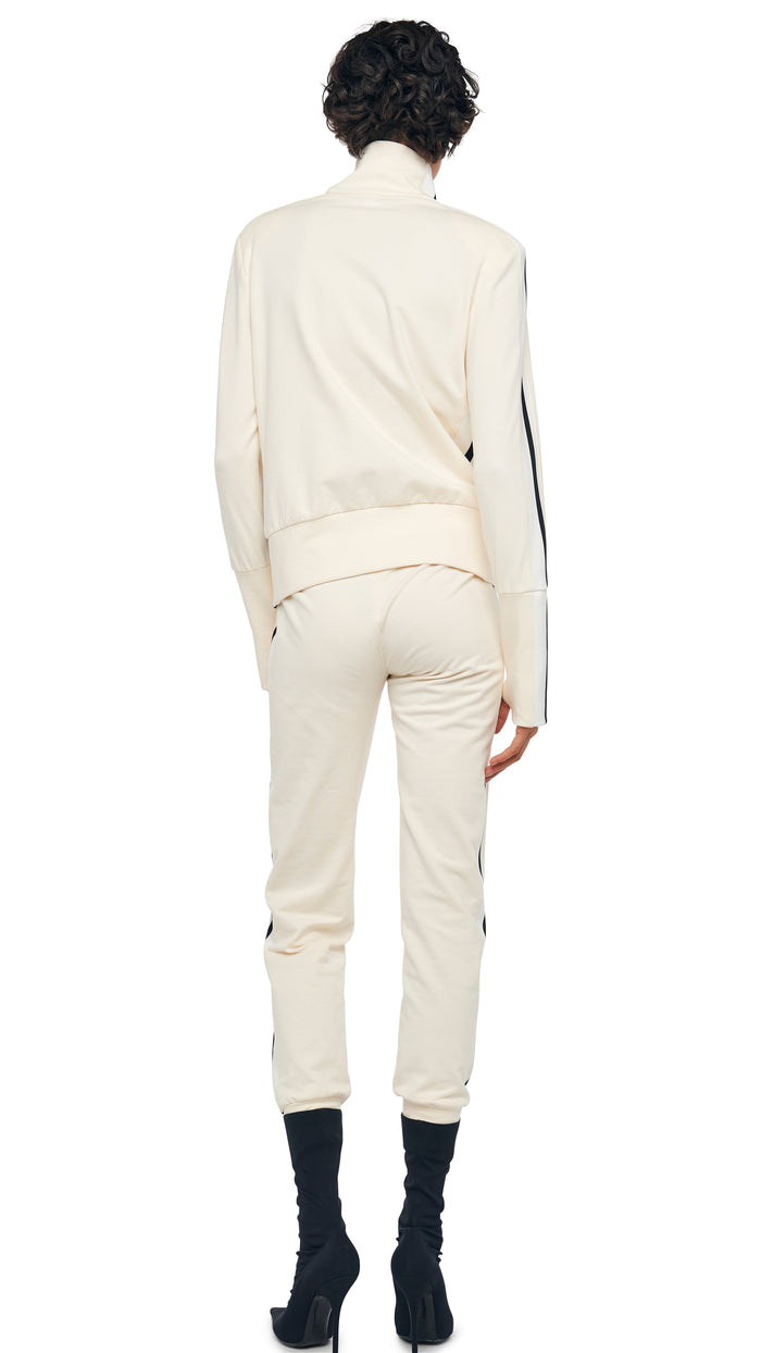 Norma Kamali SIDE STRIPE JOG PANT