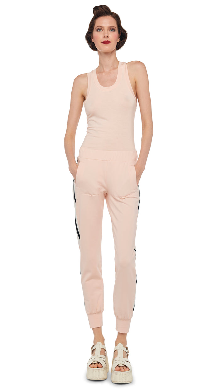 norma kamali SIDE STRIPE JOG PANT
