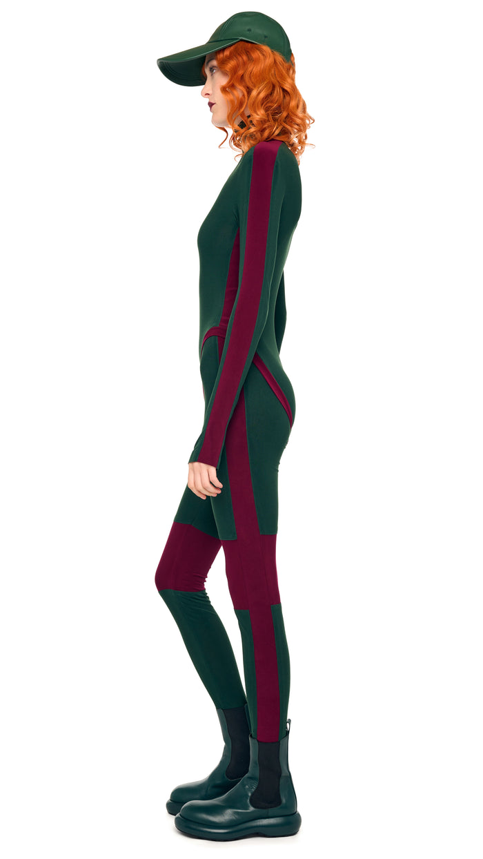 Norma Kamali SIDE STRIPE LEGGING W/ KNEE PATCH