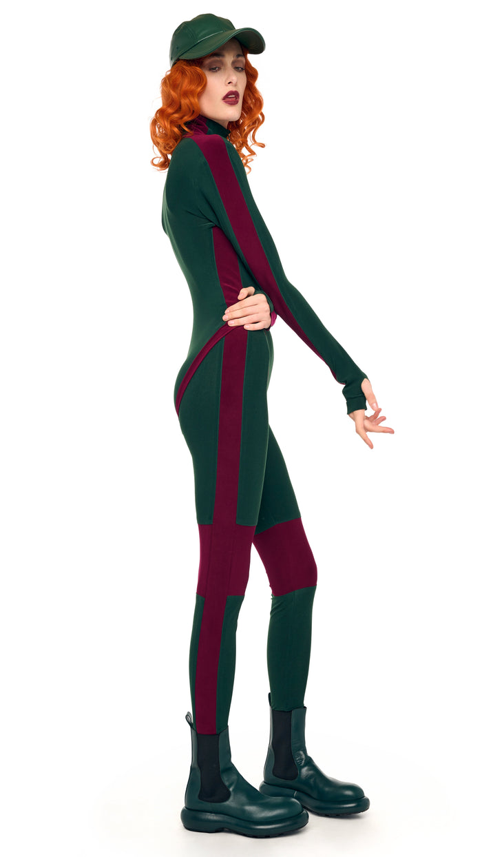 Norma Kamali SIDE STRIPE LEGGING W/ KNEE PATCH