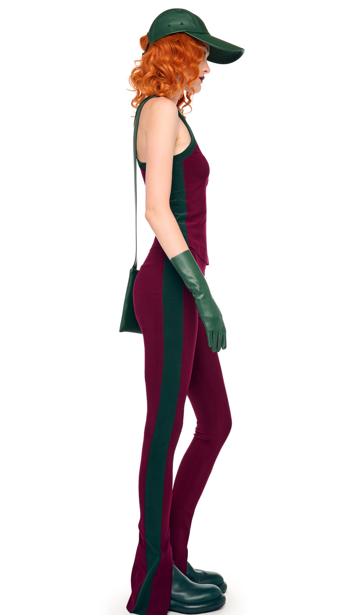 Norma Kamali SIDE STRIPE RACER TEE