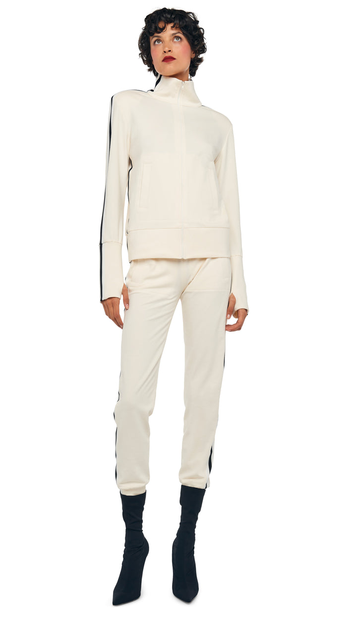 Norma Kamali SIDE STRIPE TURTLE JACKET