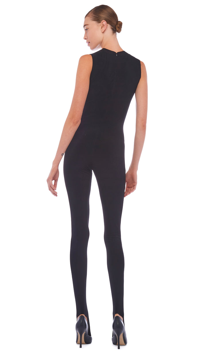 Norma Kamali SLEEVELESS CATSUIT W/ FOOTIE