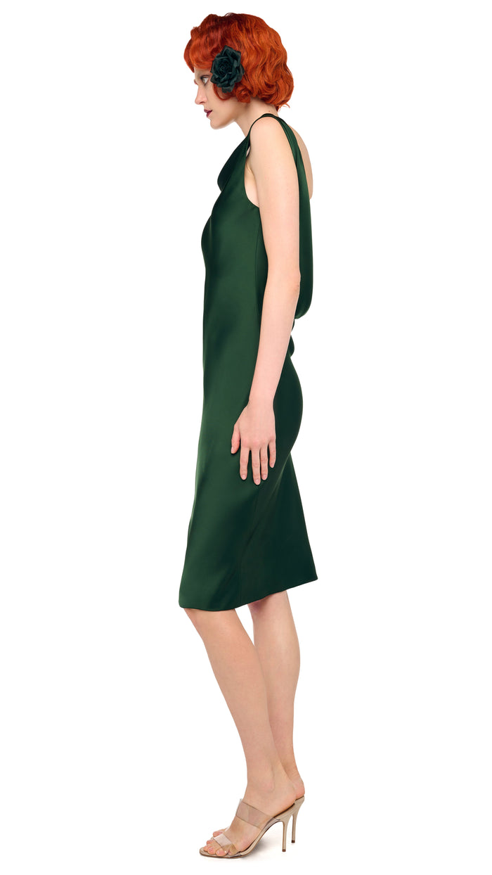 Norma Kamali SLEEVELESS LOW BACK DRAPE DRESS