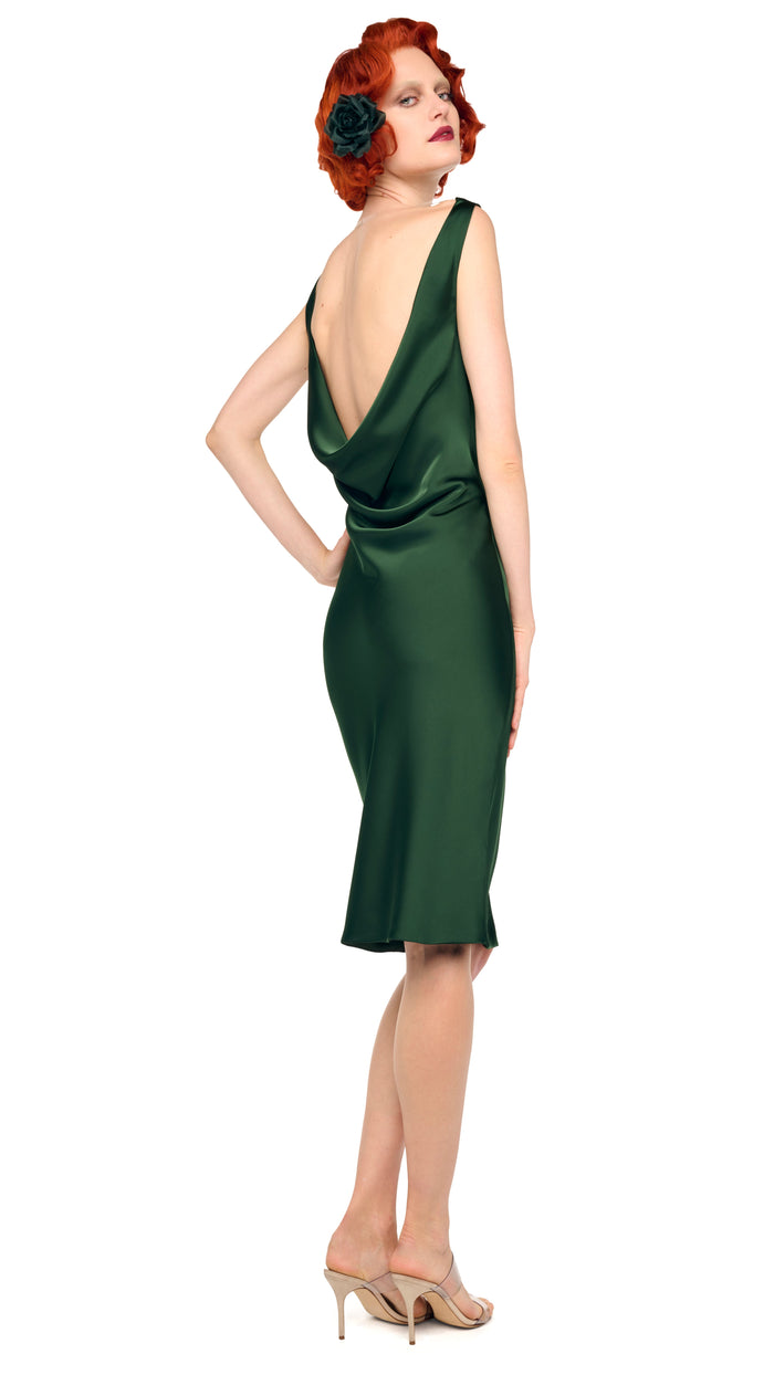 norma kamali SLEEVELESS LOW BACK DRAPE DRESS