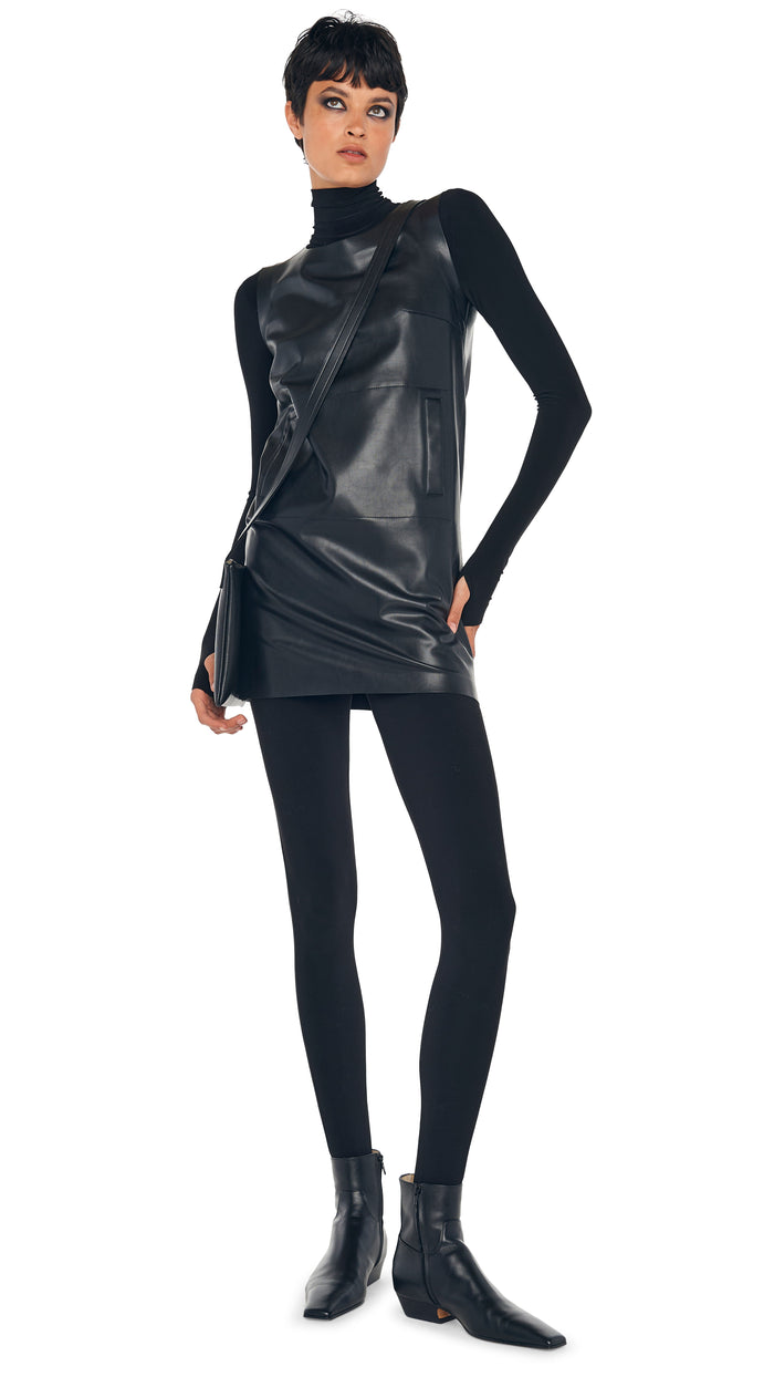 norma kamali SLEEVELESS TAILORED MINI DRESS