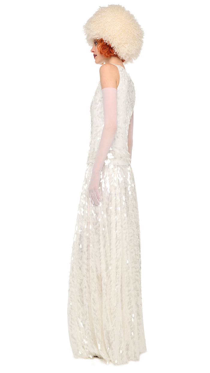 Norma Kamali SLEEVELESS TOP / LONG FLARED GOWN