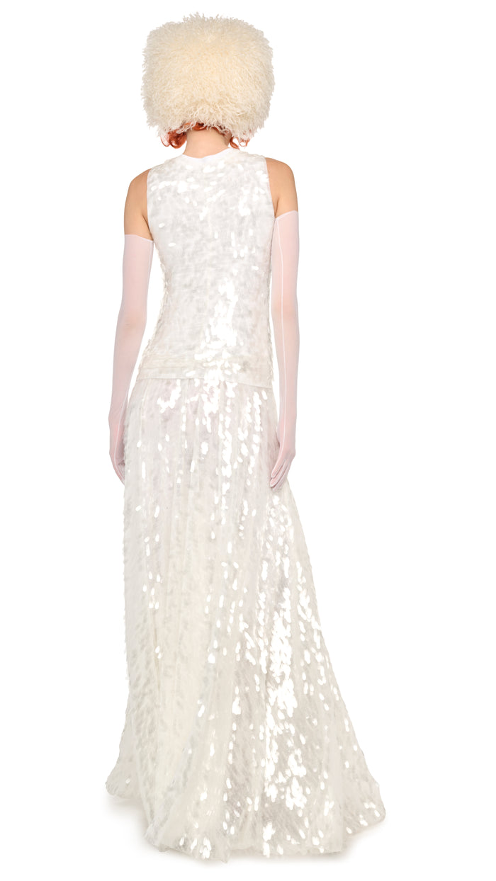 Norma Kamali SLEEVELESS TOP / LONG FLARED GOWN