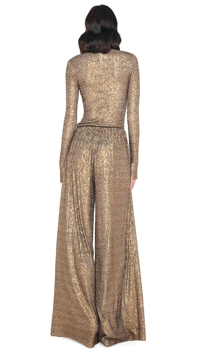 Norma Kamali SLIM FIT LONG SLEEVE TURTLE TOP