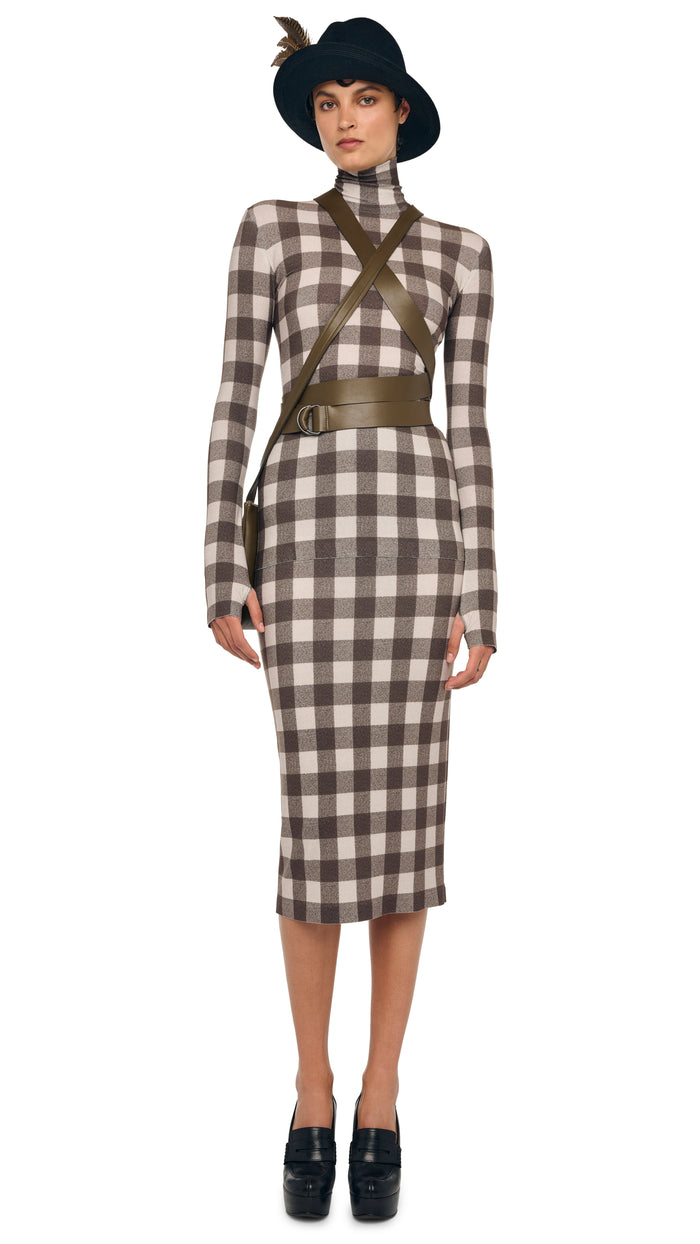 Norma Kamali SLIM FIT LONG SLEEVE TURTLE TOP