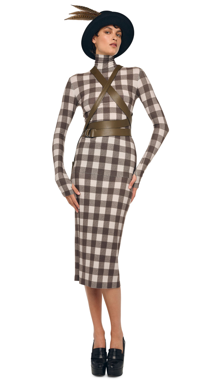 norma kamali SLIM FIT LONG SLEEVE TURTLE TOP