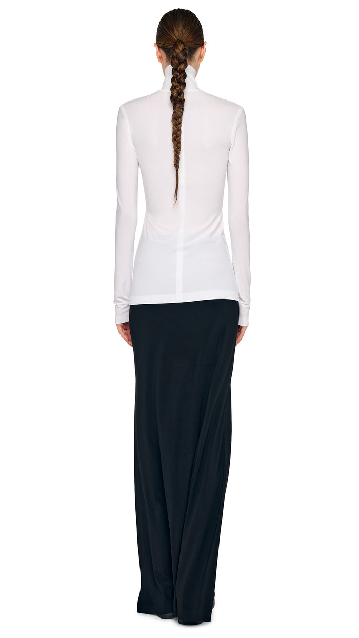 Norma Kamali SLIM FIT LONG SLEEVE TURTLE TOP