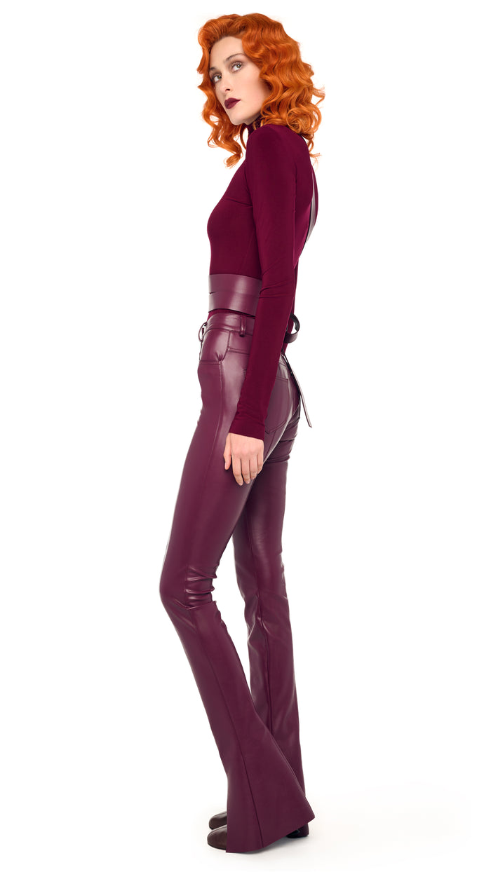 Norma Kamali SLIM FIT LONG SLEEVE TURTLE TOP