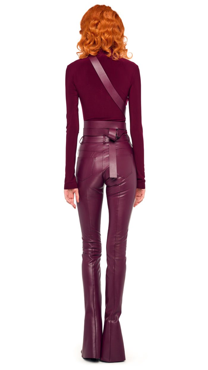 Norma Kamali SLIM FIT LONG SLEEVE TURTLE TOP