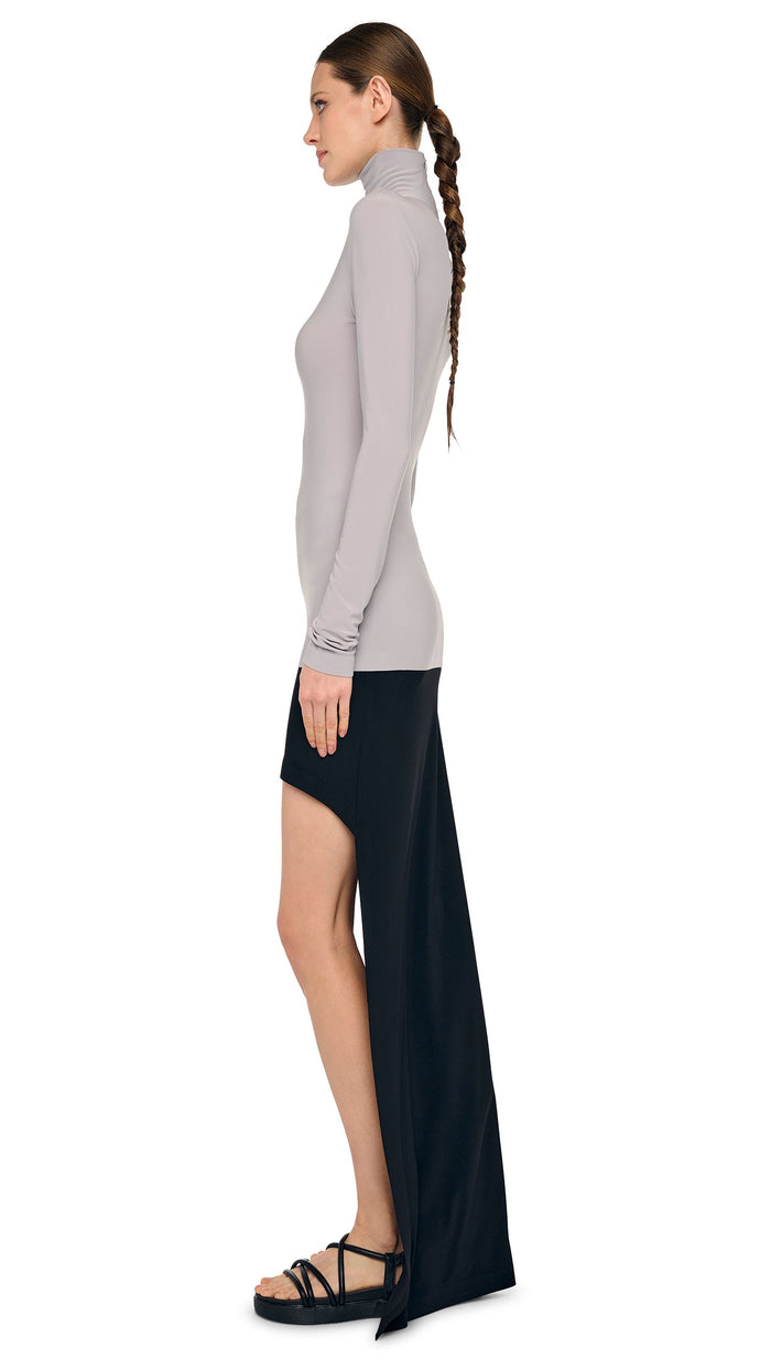 Norma Kamali SLIM FIT LONG SLEEVE TURTLE TOP