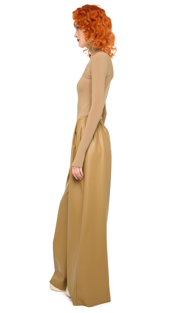 Norma Kamali SLIM FIT LONG SLEEVE TURTLE TOP