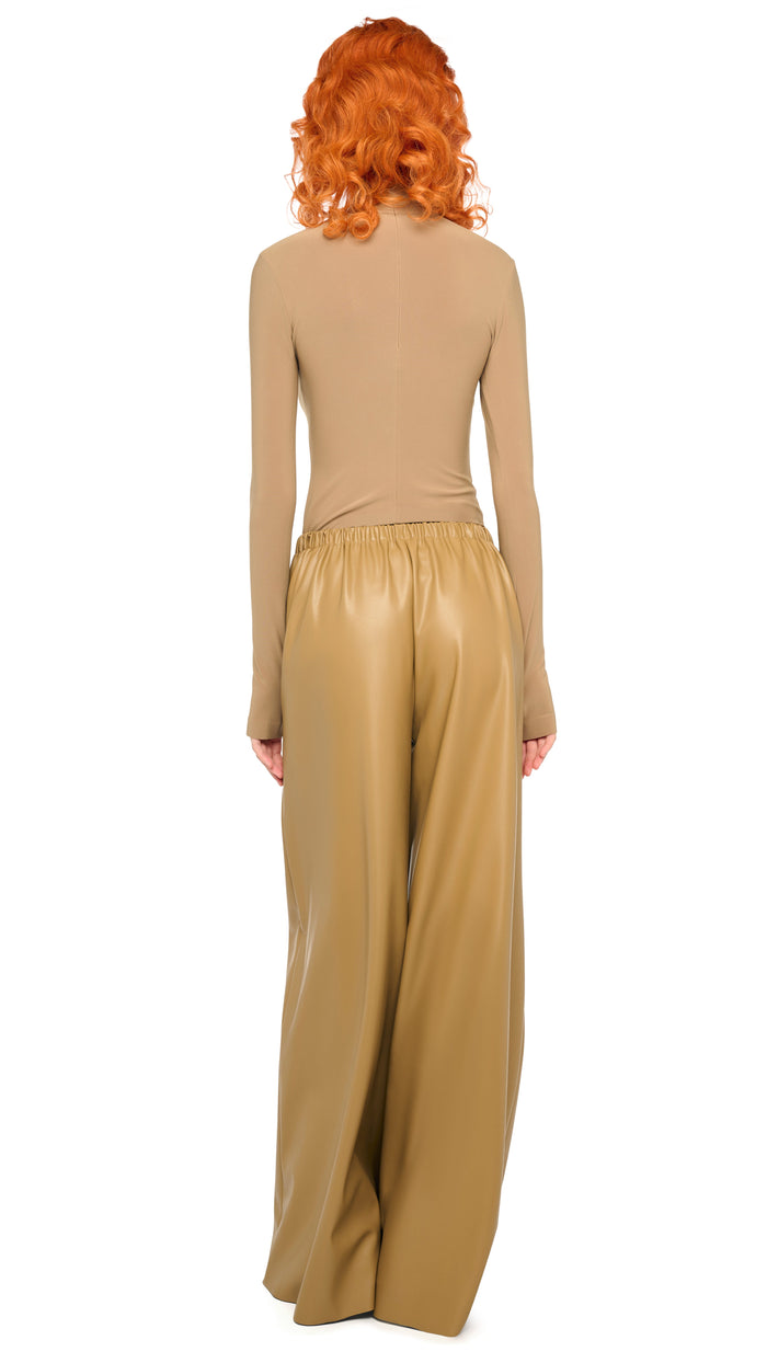 Norma Kamali SLIM FIT LONG SLEEVE TURTLE TOP