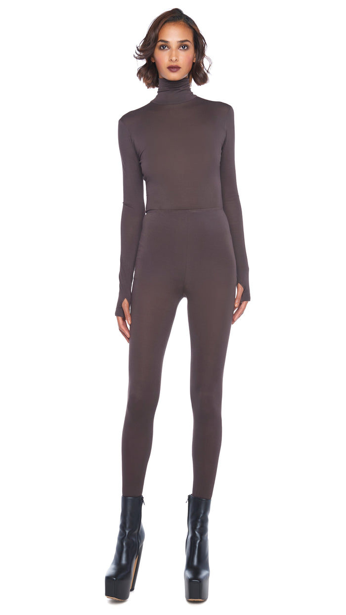 norma kamali SLIM FIT LONG SLEEVE TURTLE TOP