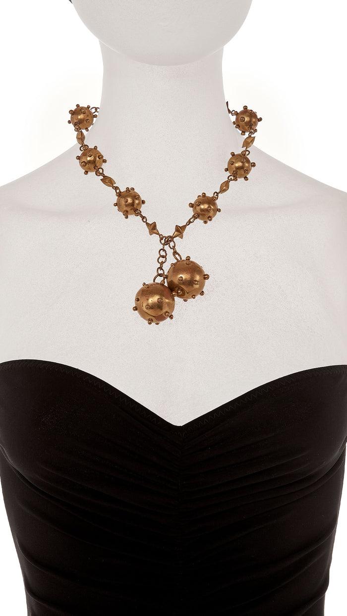 Norma Kamali SPIKE NECKLACE AND BOW SPIKE BANGLE