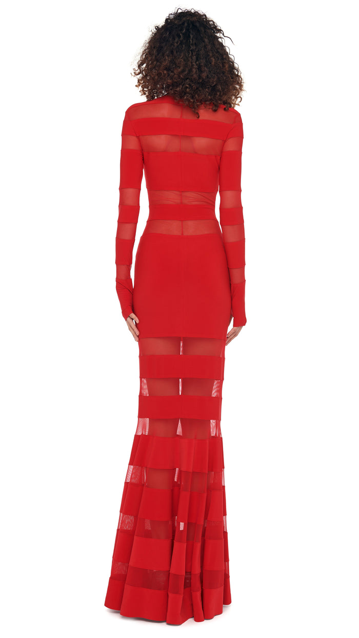 Norma Kamali SPLICED DRESS FISHTAIL GOWN