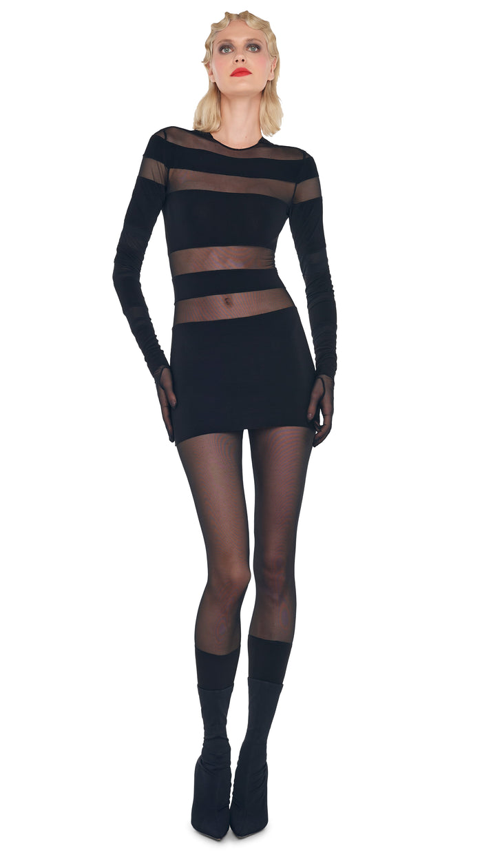 Norma Kamali SPLICED PICKLEBALL DRESS