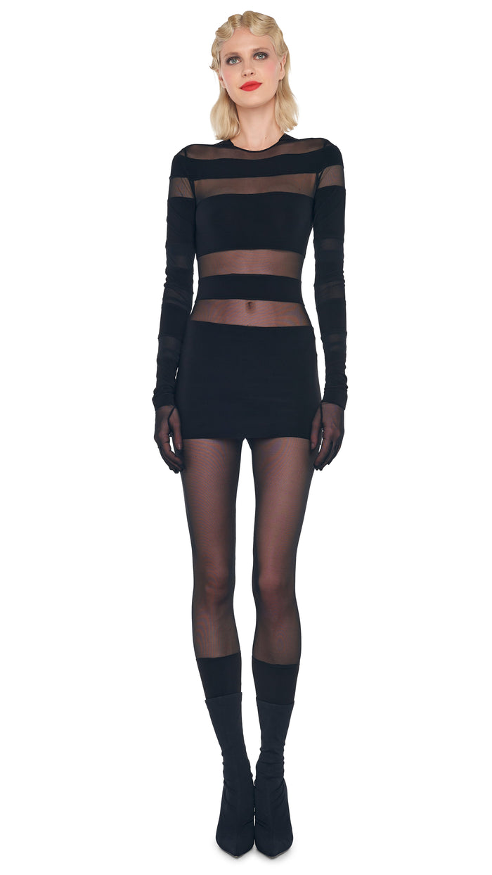 norma kamali SPLICED PICKLEBALL DRESS