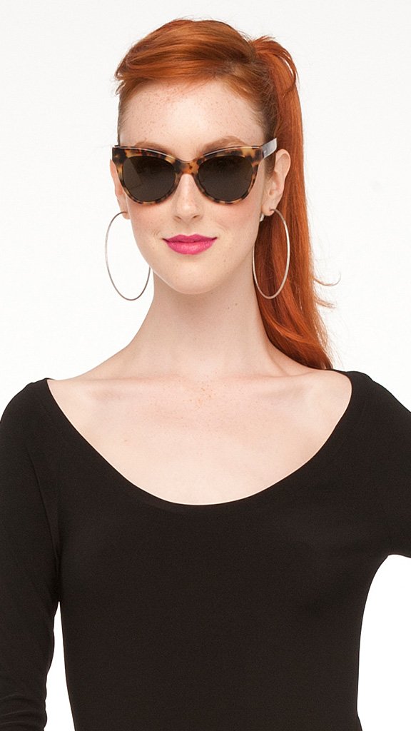 Norma Kamali SQUARE CAT EYE SUNGLASSES