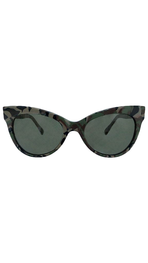 norma kamali SQUARE CAT EYE SUNGLASSES