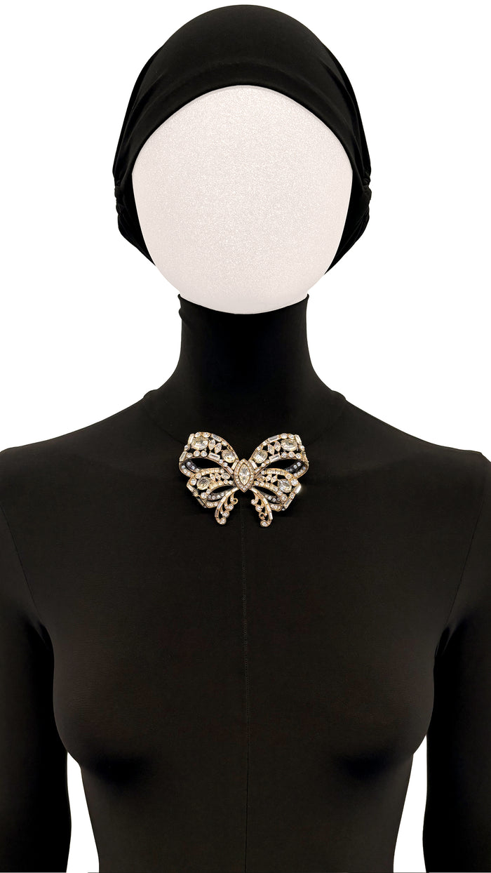 Norma Kamali STARET BOW STONE BROOCH