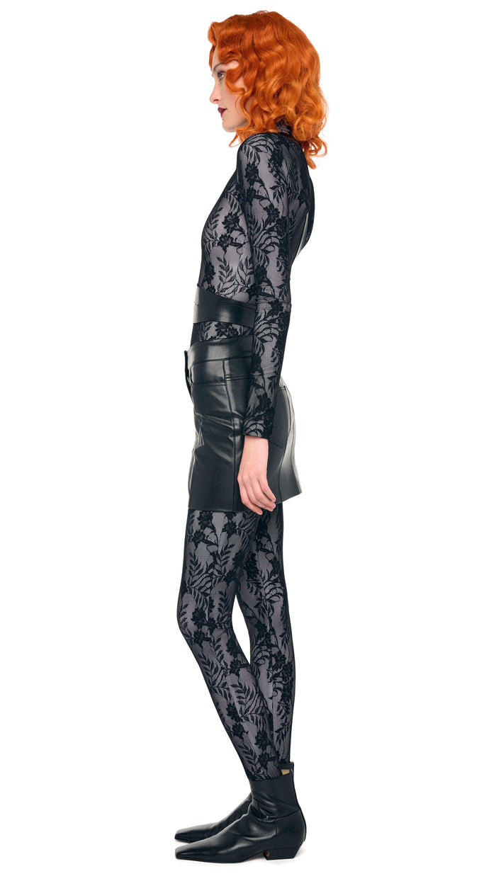 Norma Kamali STRAIGHT JEAN MINI SKIRT