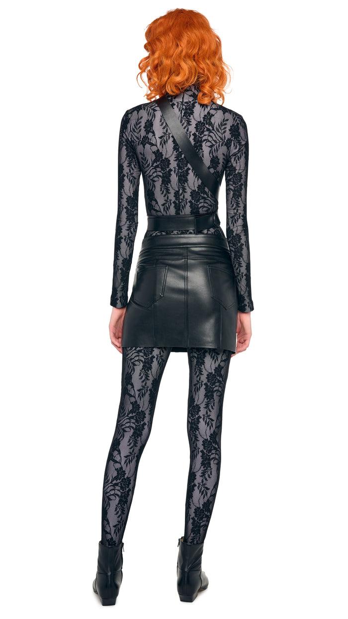 Norma Kamali STRAIGHT JEAN MINI SKIRT