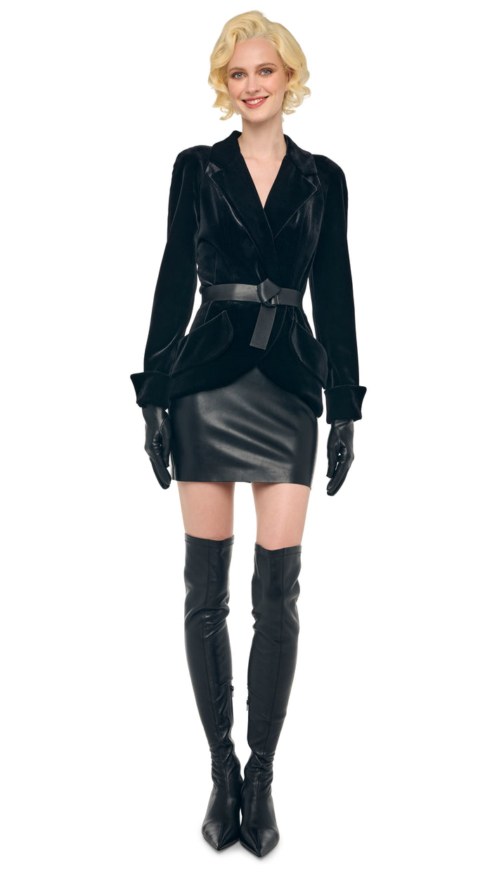 norma kamali STRAIGHT MINI SKIRT