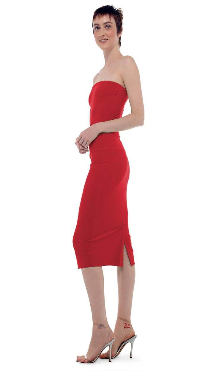 Norma Kamali STRAPLESS DRESS TO KNEE