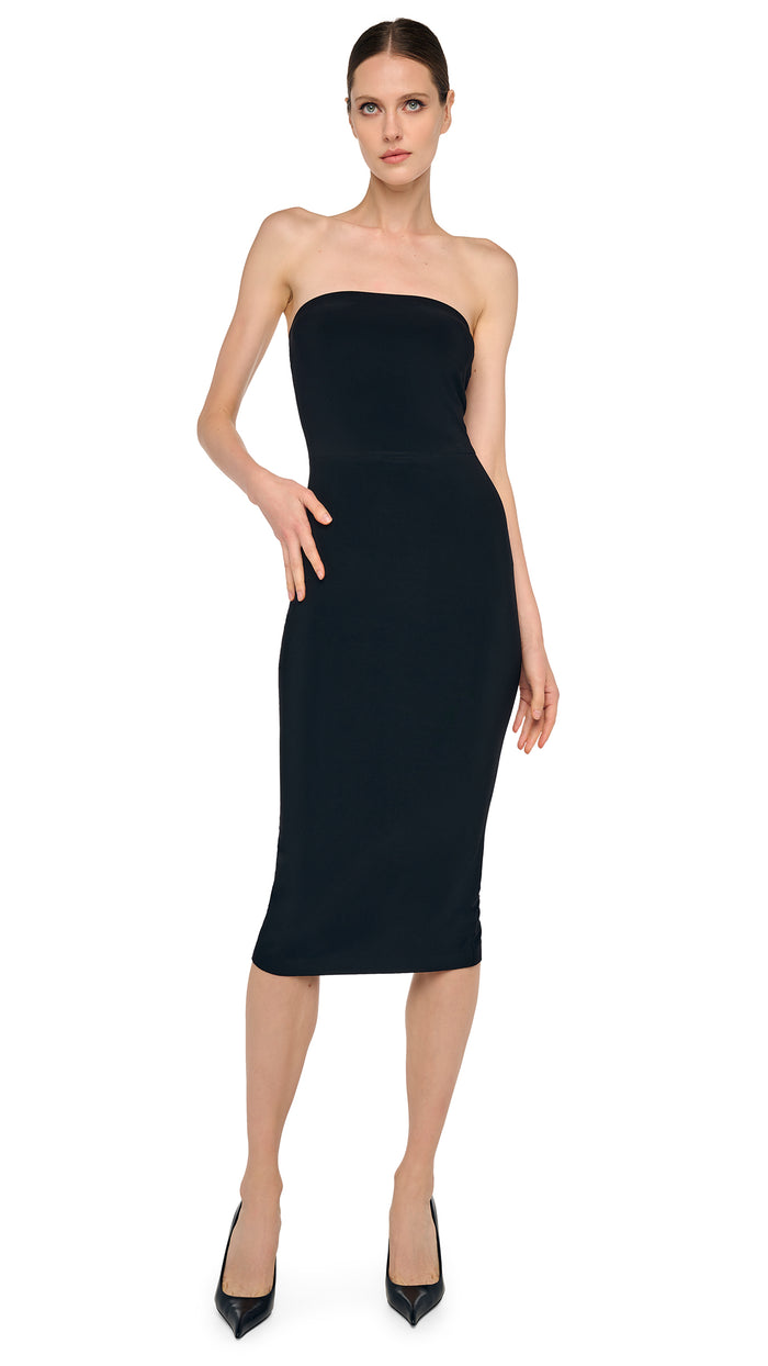 norma kamali STRAPLESS DRESS TO KNEE