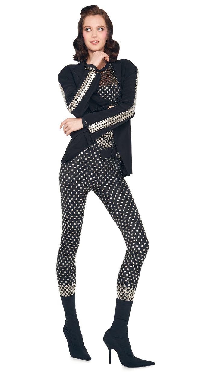 Norma Kamali STUD WIDE BELT XL