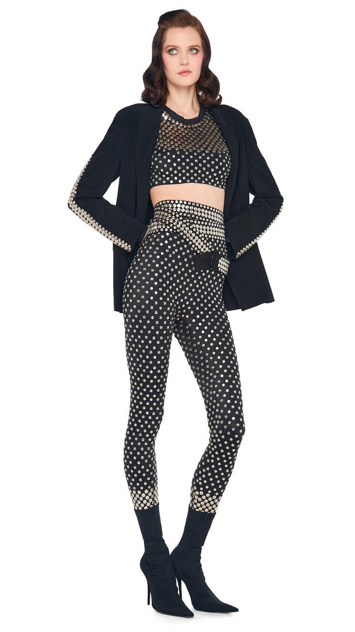 norma kamali STUD WIDE BELT XL