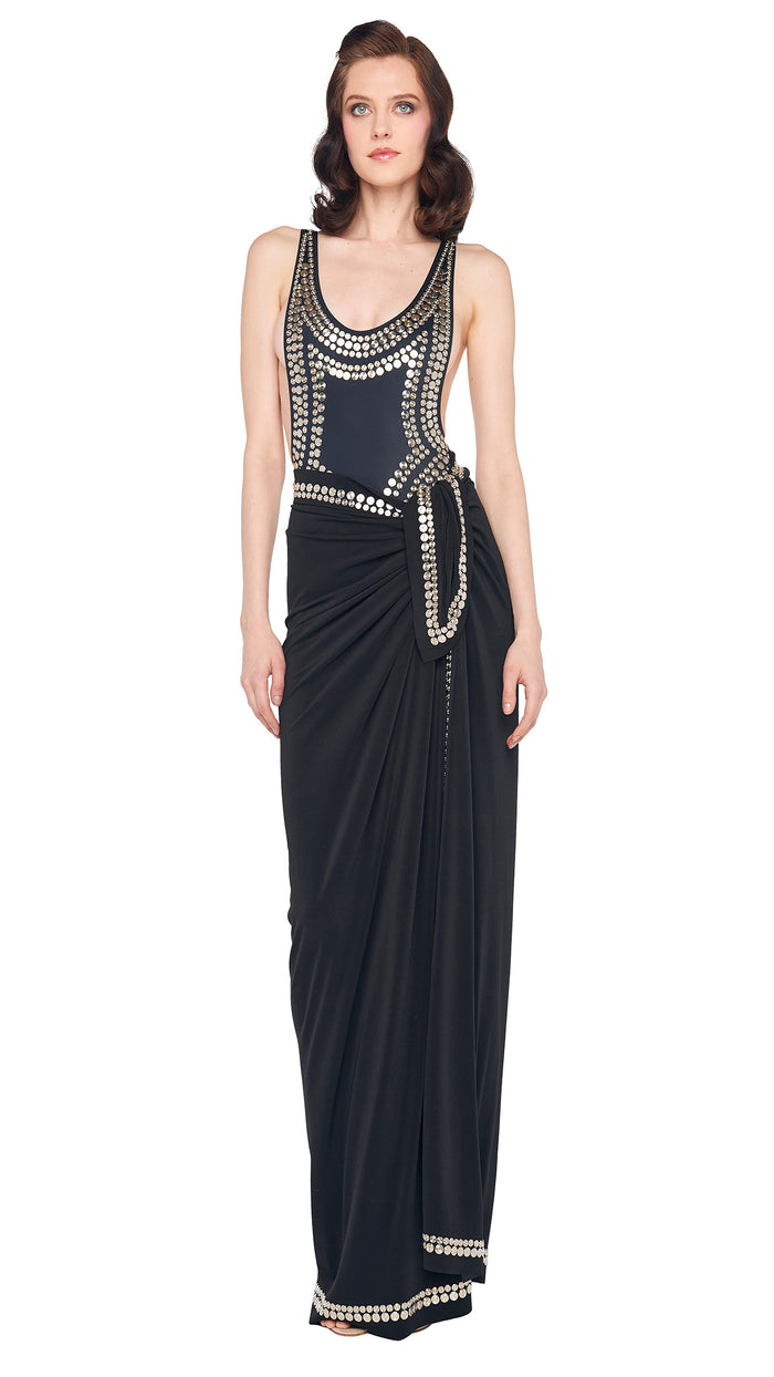 Norma Kamali STUDDED ERNIE SCARF