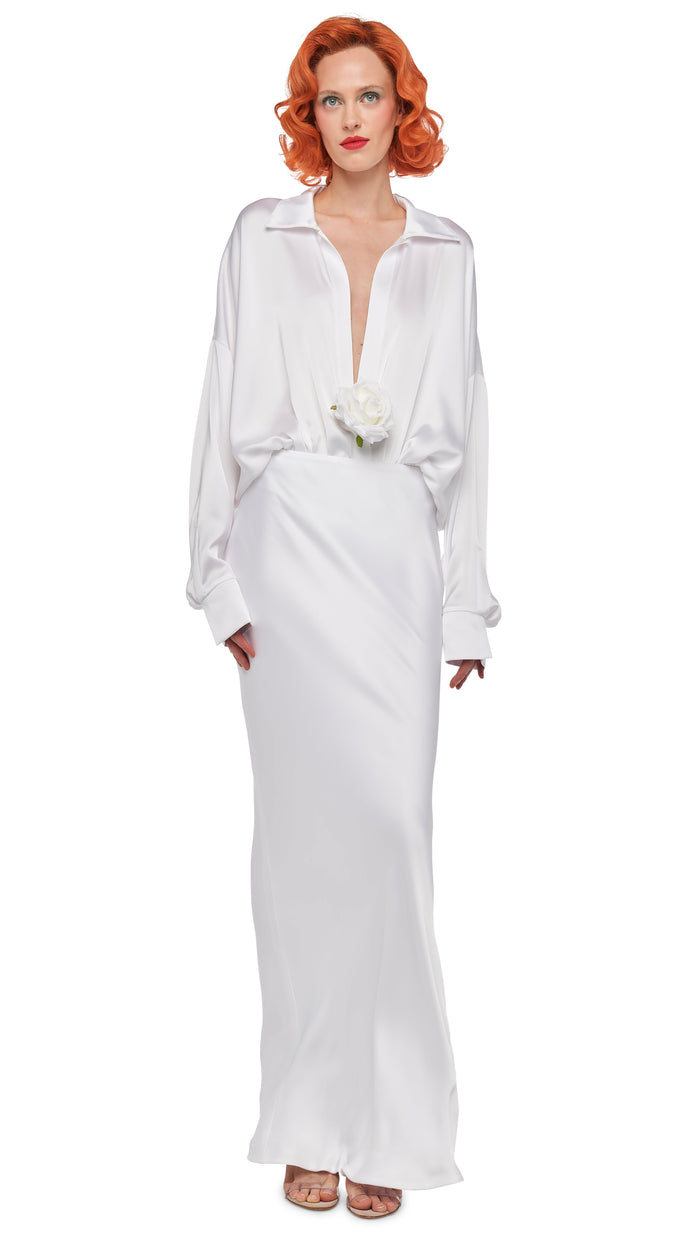 norma kamali SUPER OS BF NK SHIRT BODYSUIT