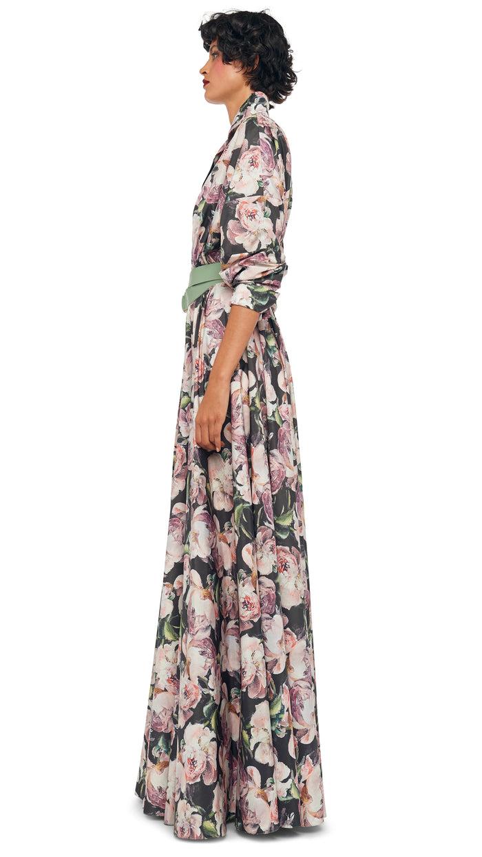 Norma Kamali SUPER OS BF NK SHIRT FLARED GOWN